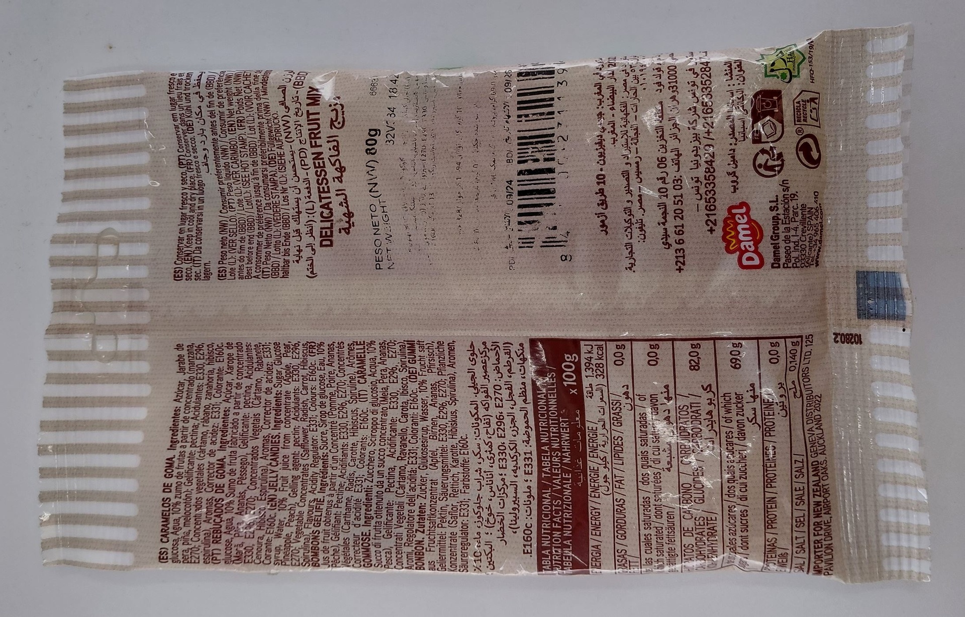 Gominolas Delicatessen Fruit Mix 80g DAMEL