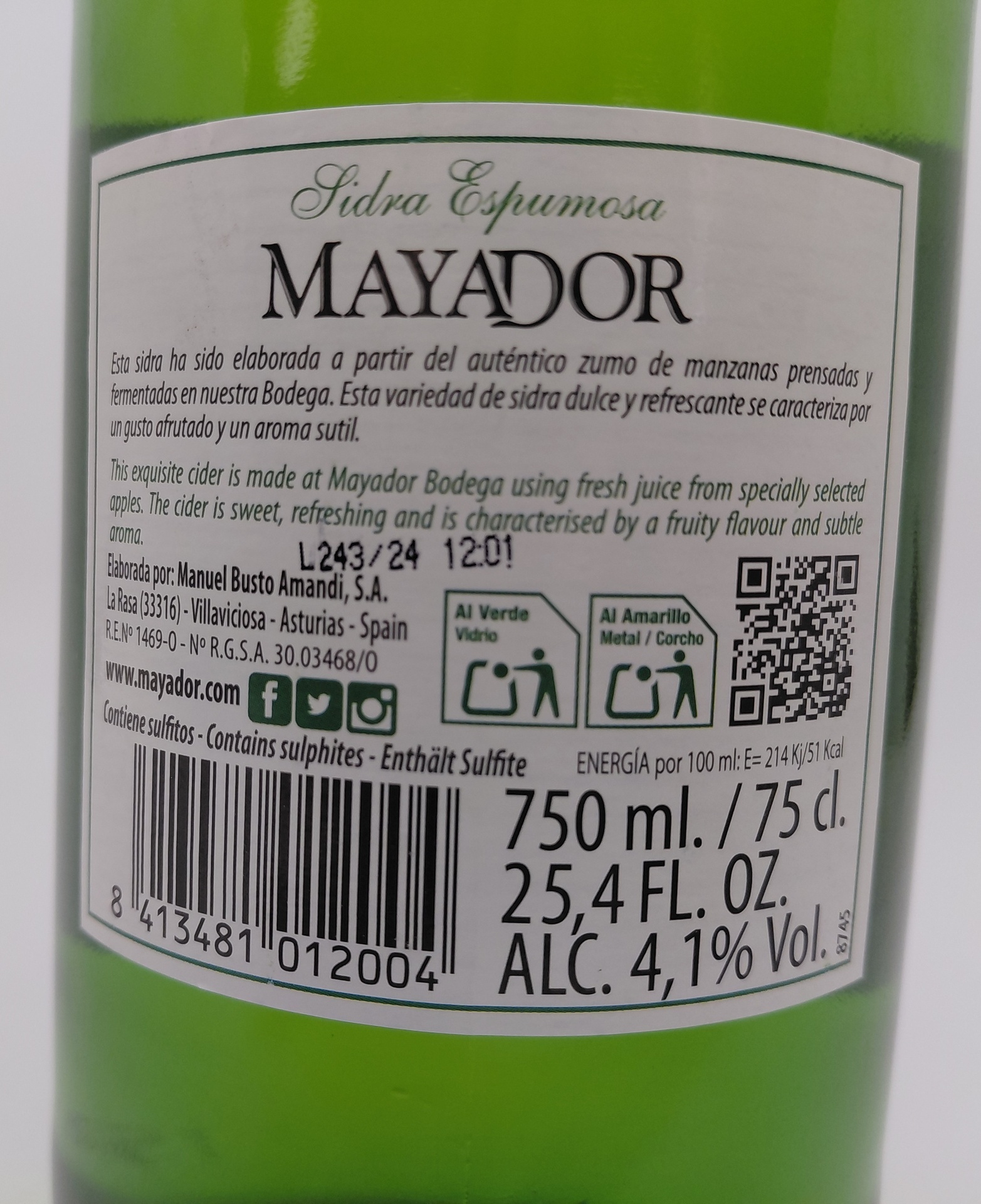 Sidra Asturiana MAYADOR