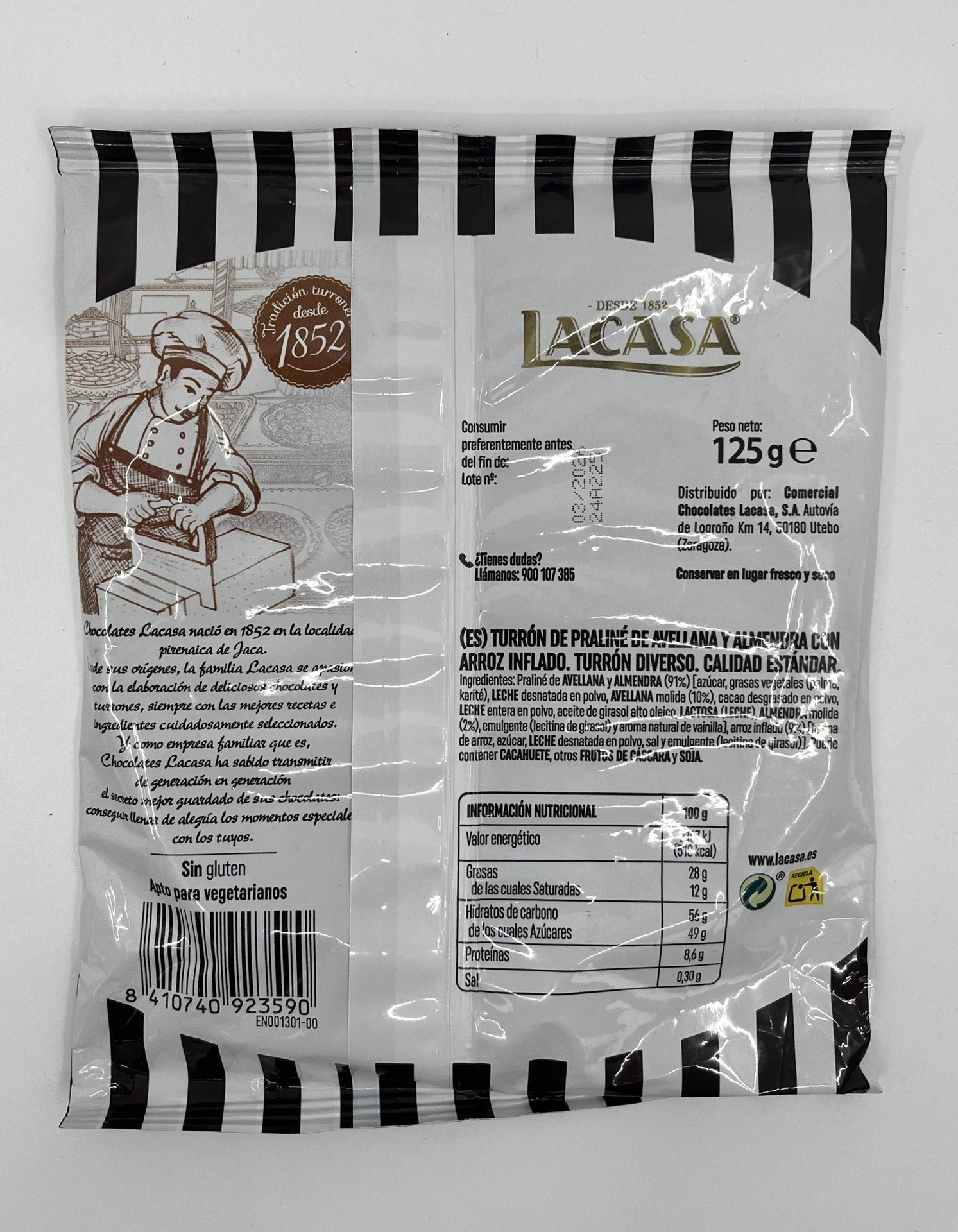 Torta de Turrón Crujiente 125g LACASA