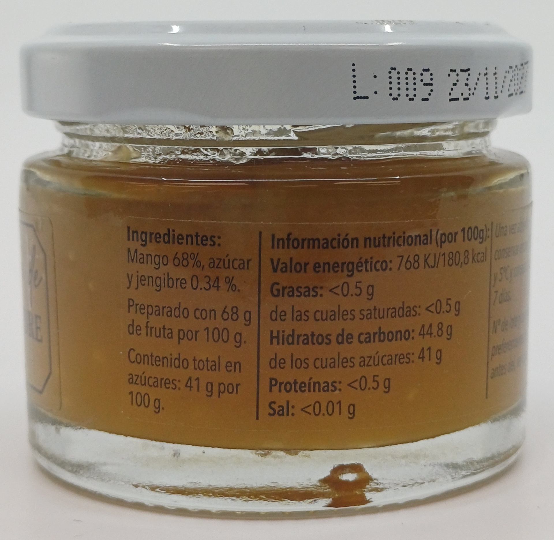 TARRO MERMELADA MARIDAJE DE MANGO CON JENGIBRE 50G NETRO ZUBIA