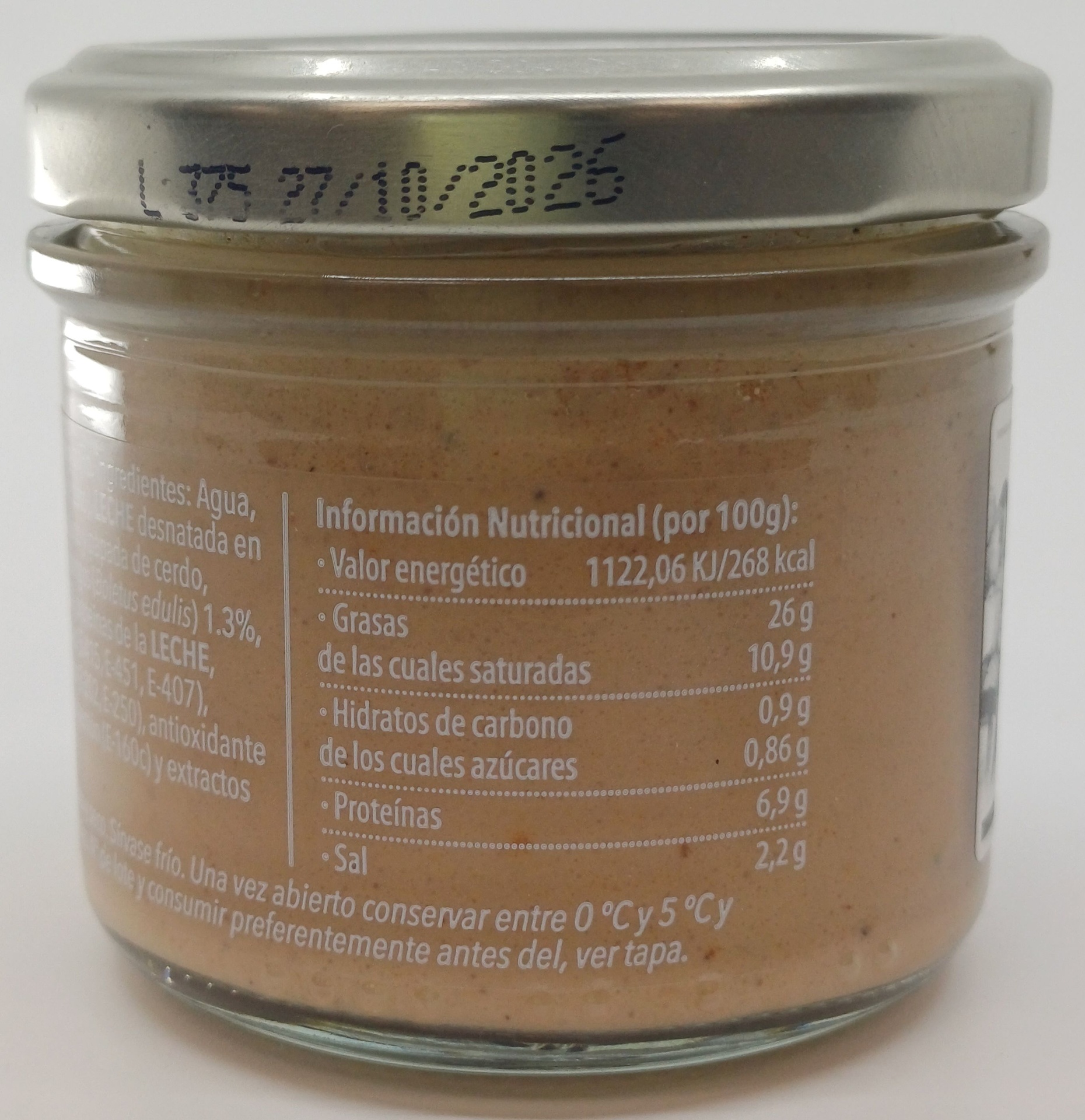 Tarro Mousse de Pato con Boletus 100g ZUBIA