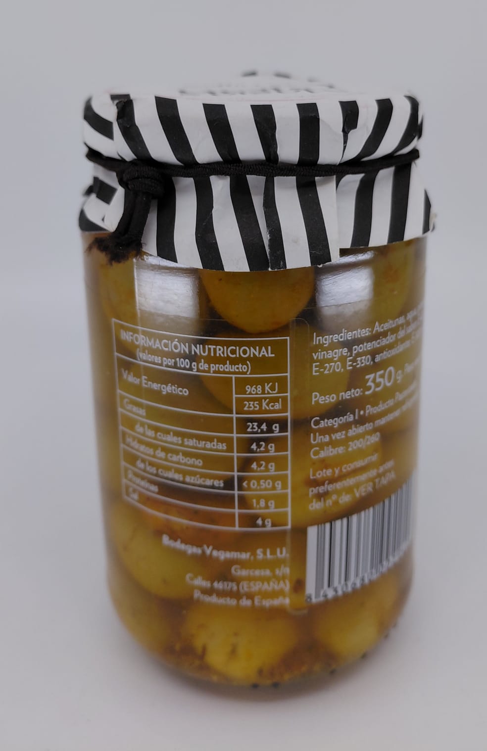 Tarro Aceitunas Arbequina Premium 370 g Neto MASÍA DE GRETTA