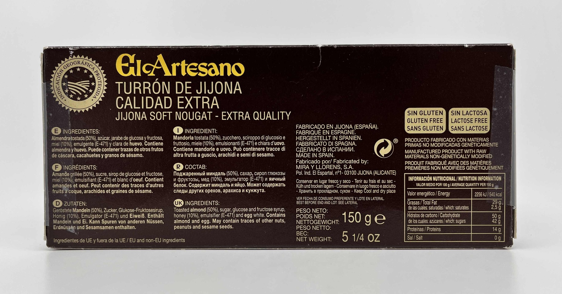 Turron Jijona D.O. Jijona 150g EL ARTESANO