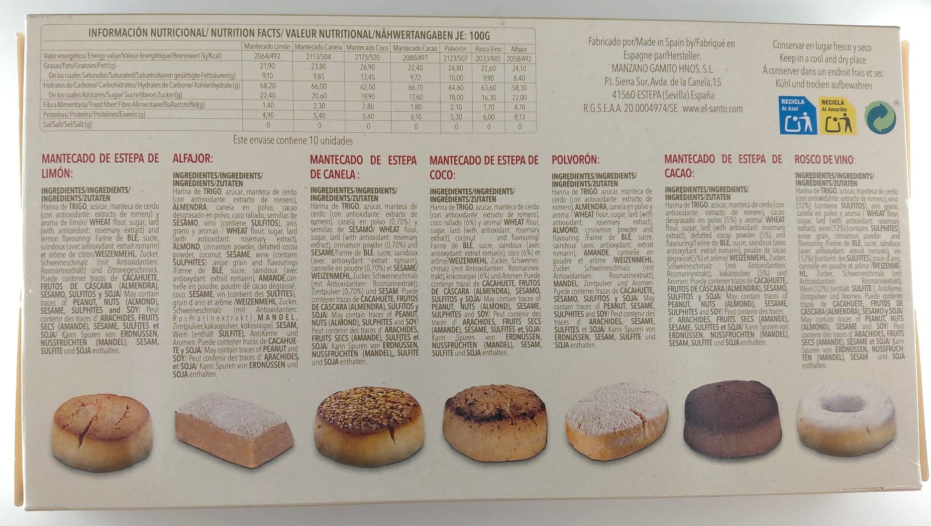 Surtido Mantecados y Polvoroness 300 EL SANTO (IGP Estepa)