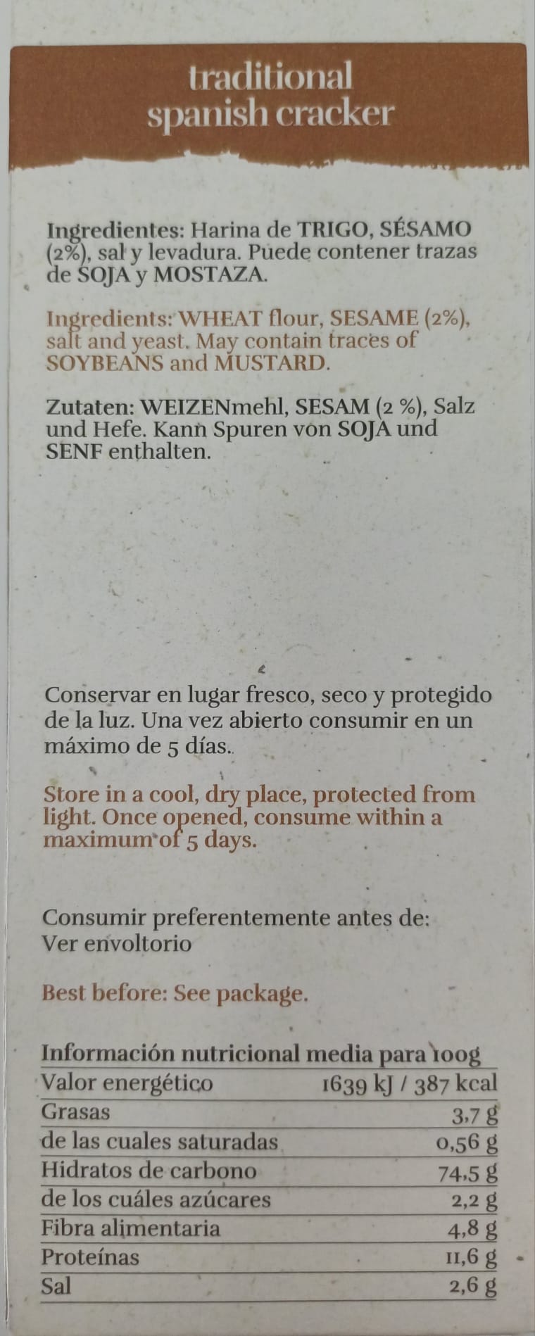 Estuche Regaña Metodo Tradicional 180g ESPIGA BLANCA