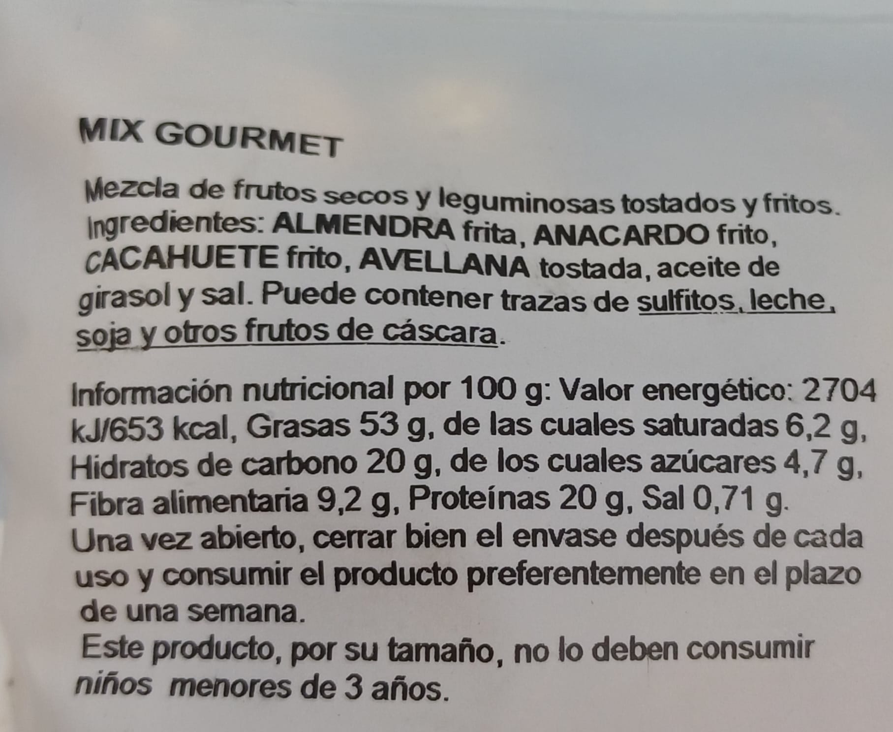 Mix Gourmet de Frutos Secos 125g PRUNITA