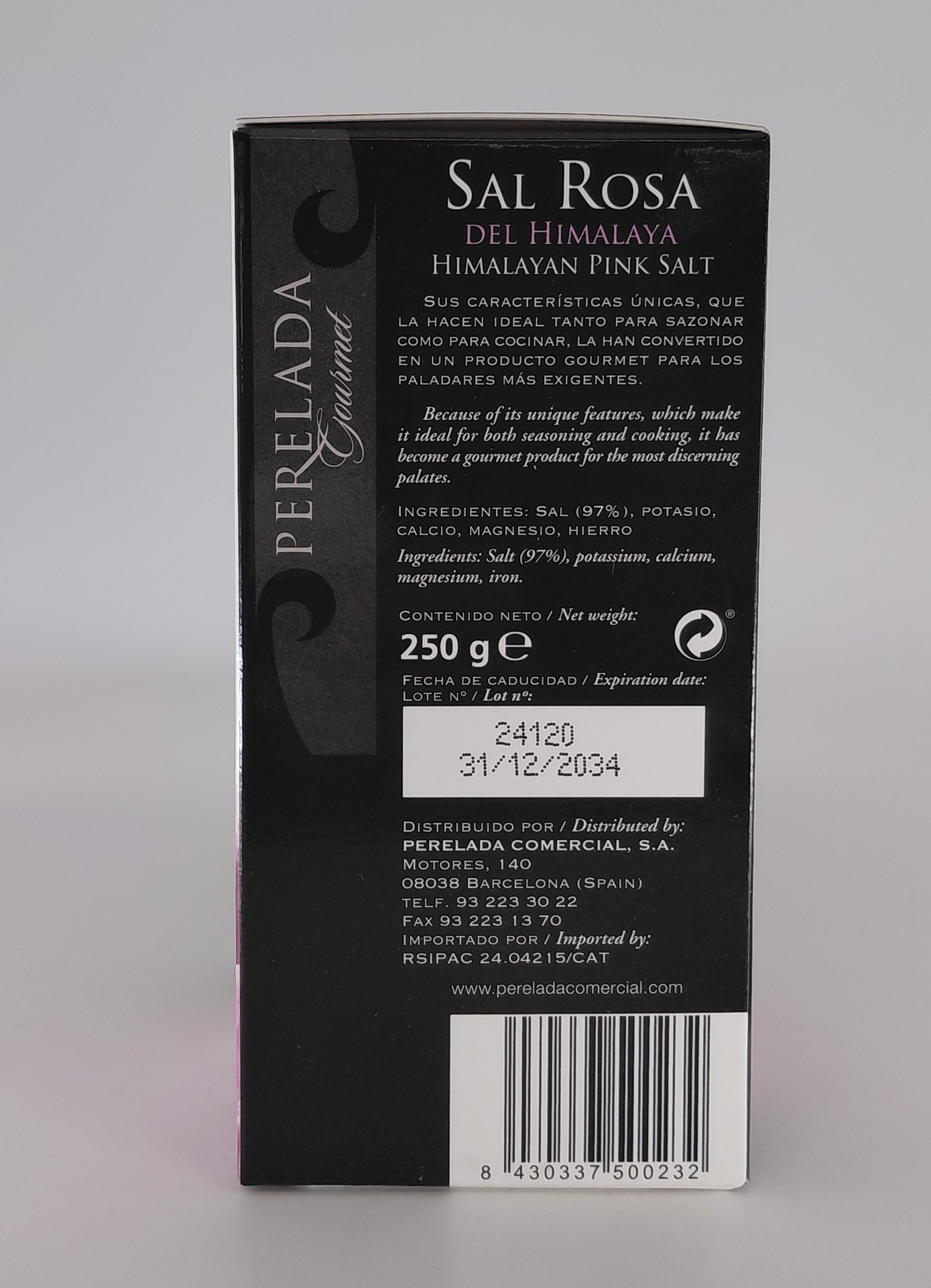 Estuche Sal Rosa Himalaya 250g PERELADA GOURMET