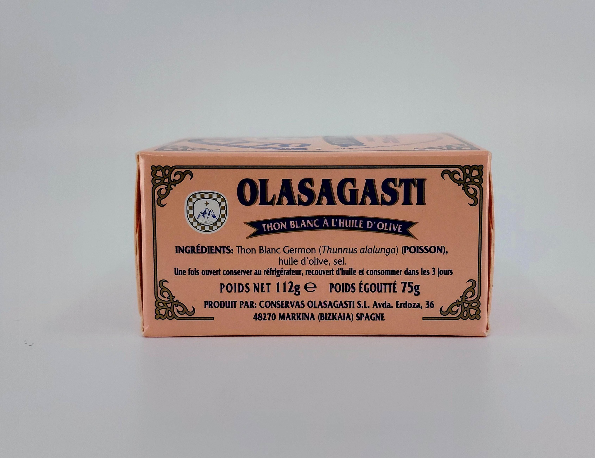 Lata RO-120 Tronco Bonito del Norte Aceite Oliva 112g Neto OLASAGASTI