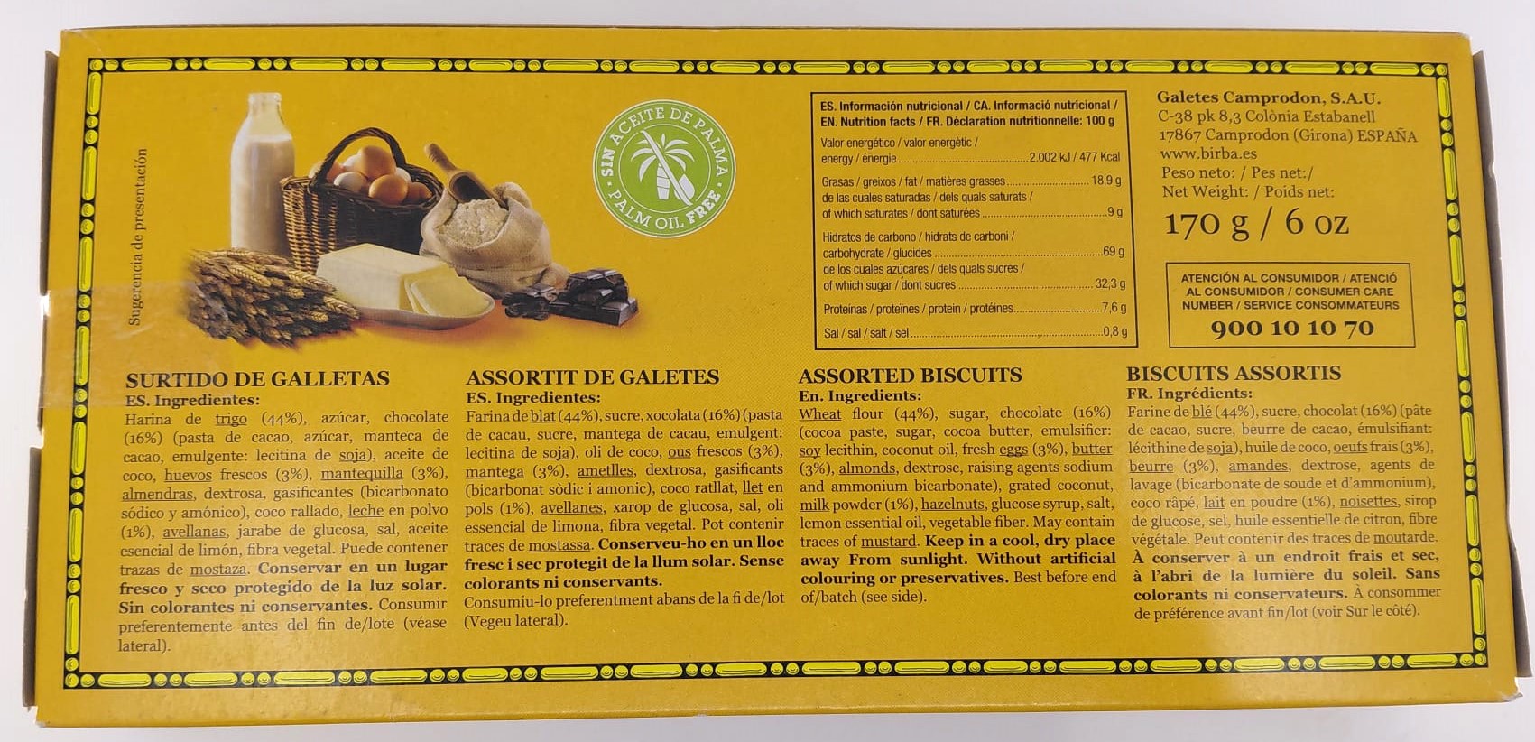 Galletas Surtidas 100% Naturales 170g BIRBA
