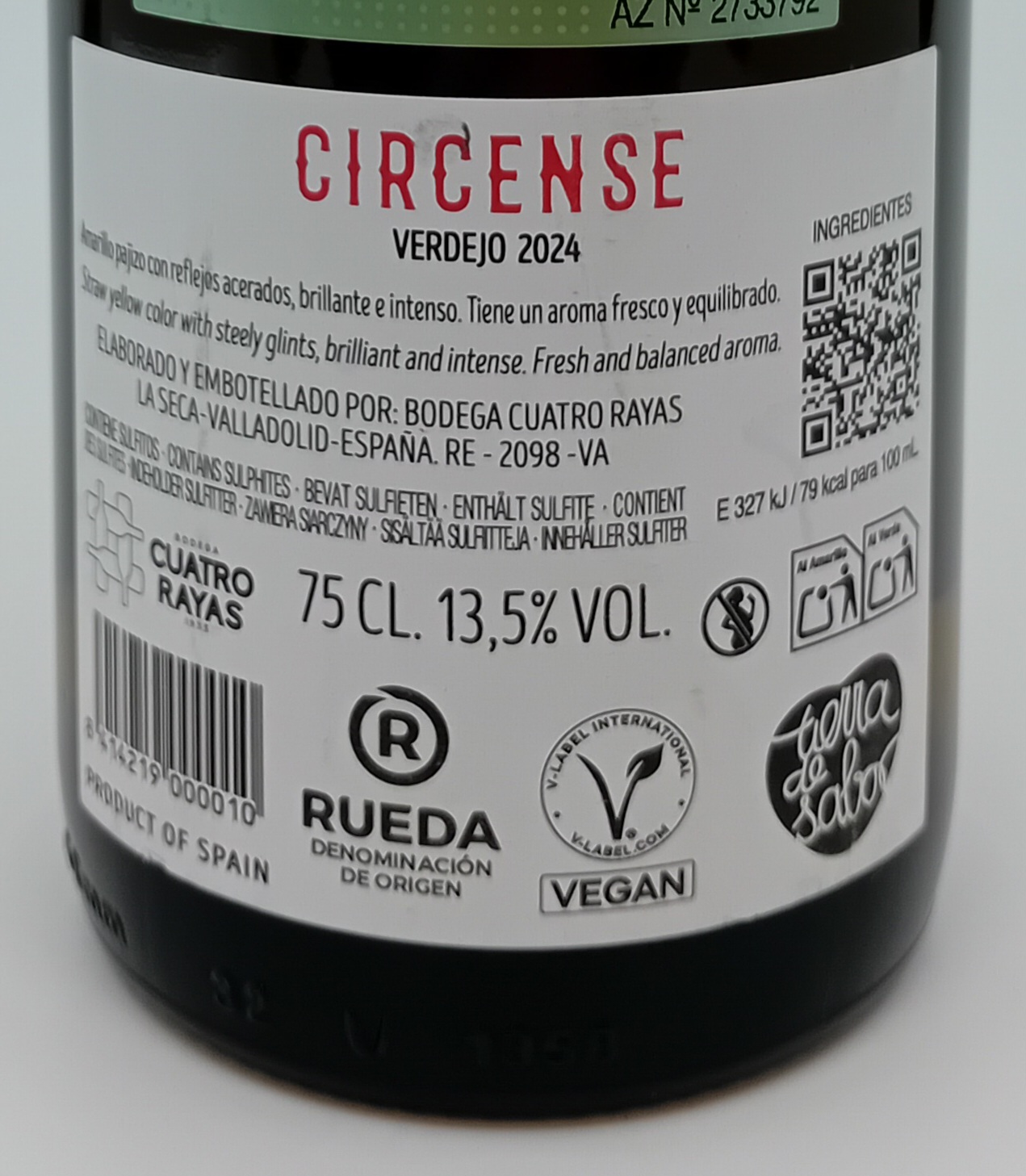 Vino Blanco D.O. Rueda Verdejo CIRCENSE de Bodega Cuatro Rayas