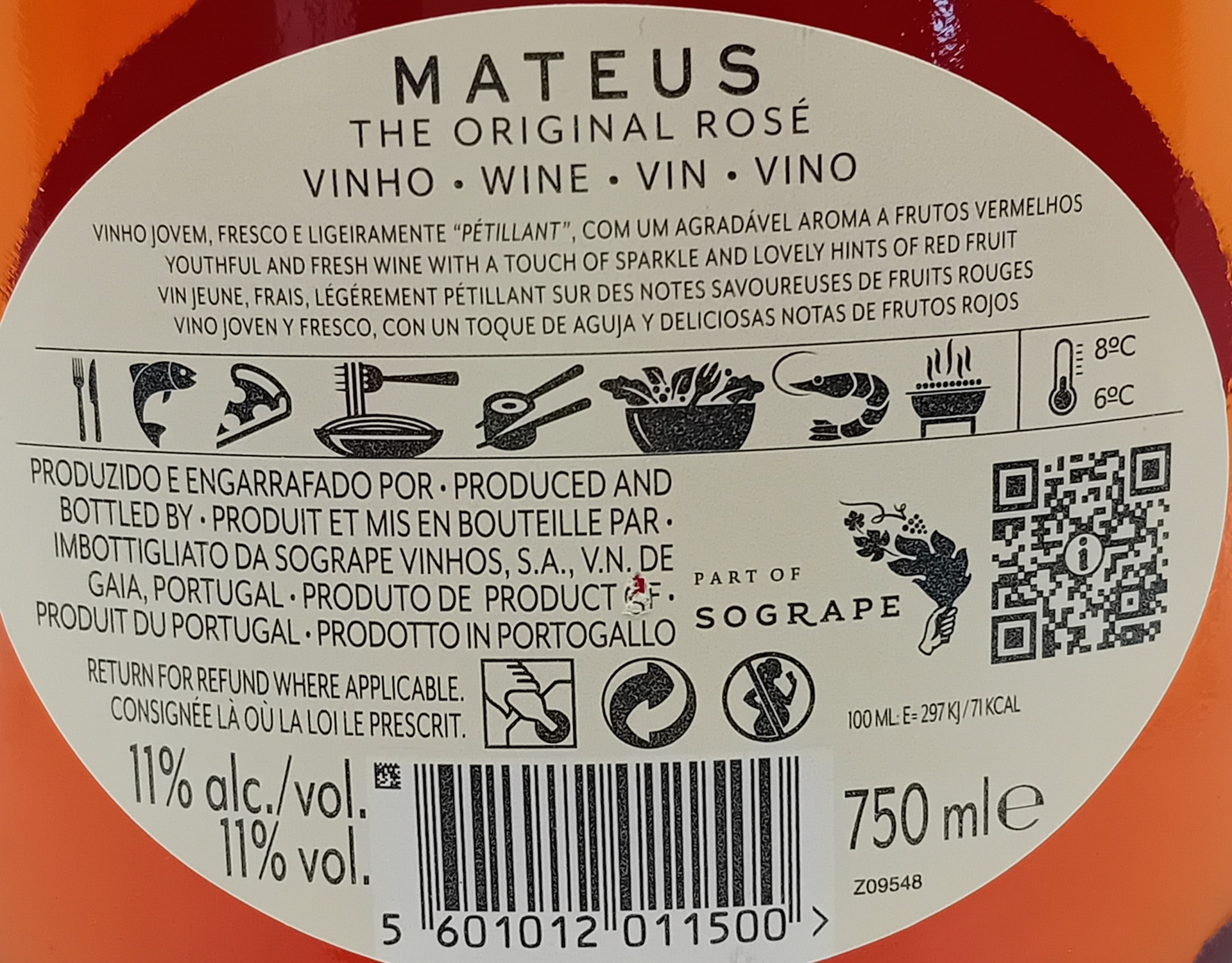 Vino Rosado MATEUS ROSÉ