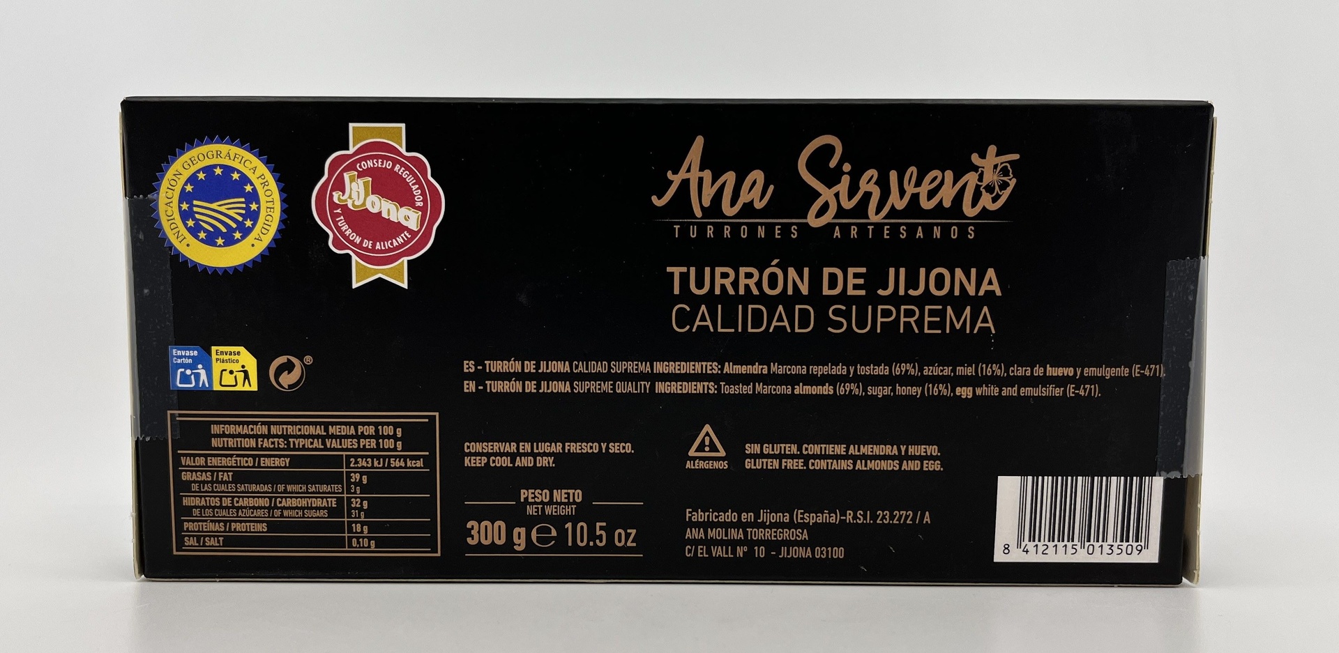 Turron Jijona Calidad Suprema 300 g ANA SIRVENT