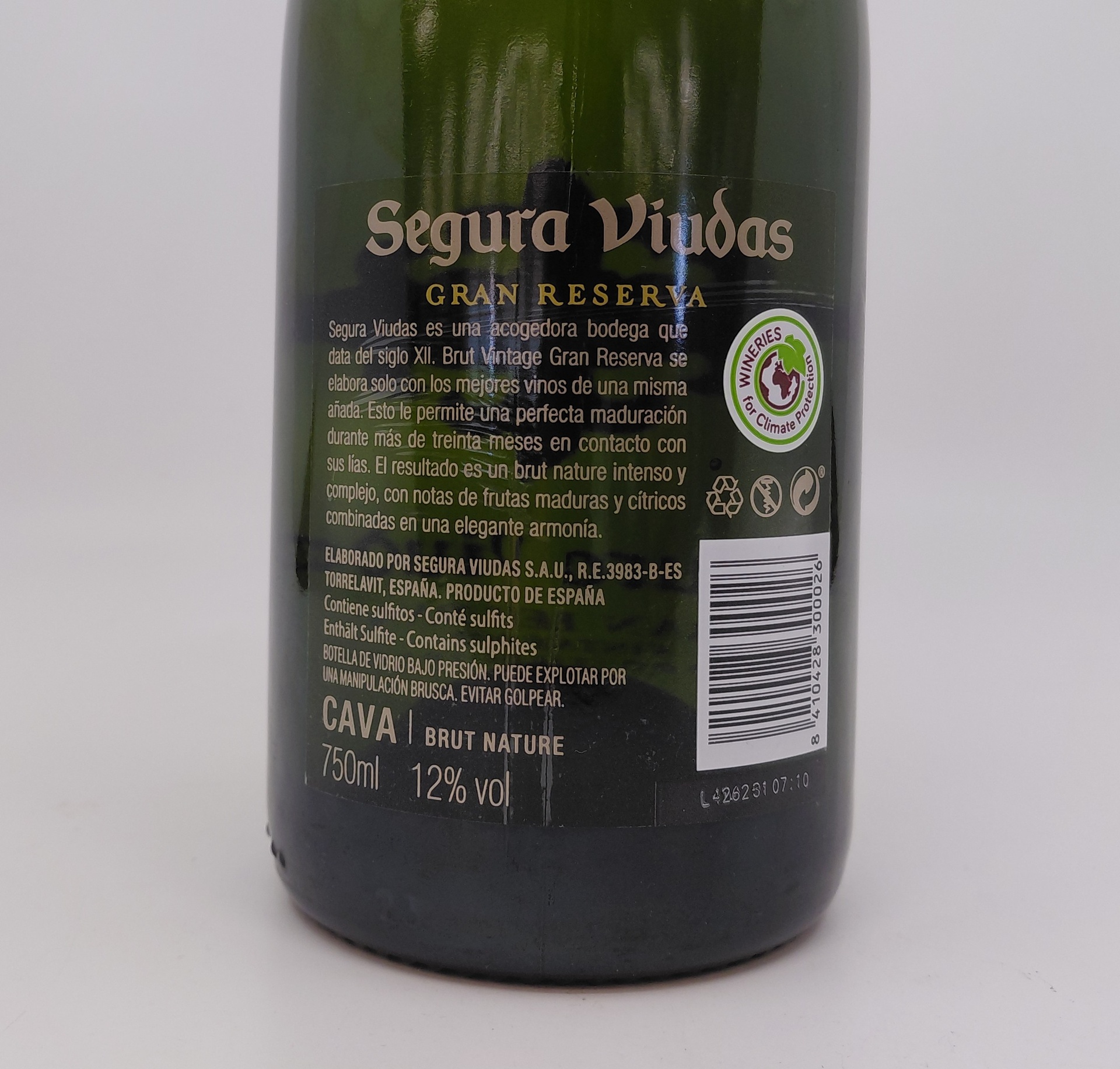 Cava SEGURA VIUDAS VINTAGE Gran Reserva Brut Nature