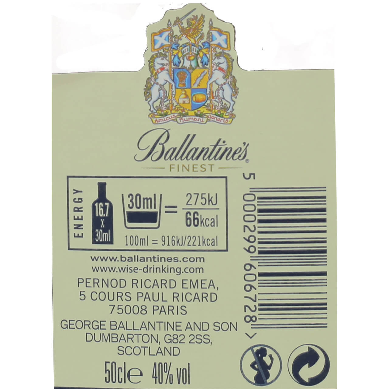 Whisky BALLANTINES 5 Años 50 cl