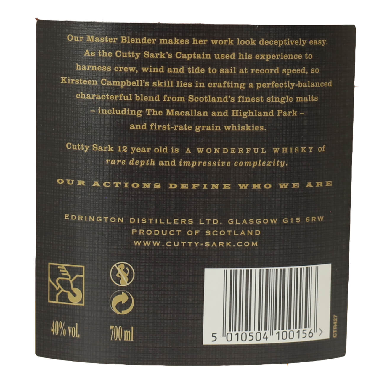 Whisky Escocés CUTTY SARK 12 Años cl