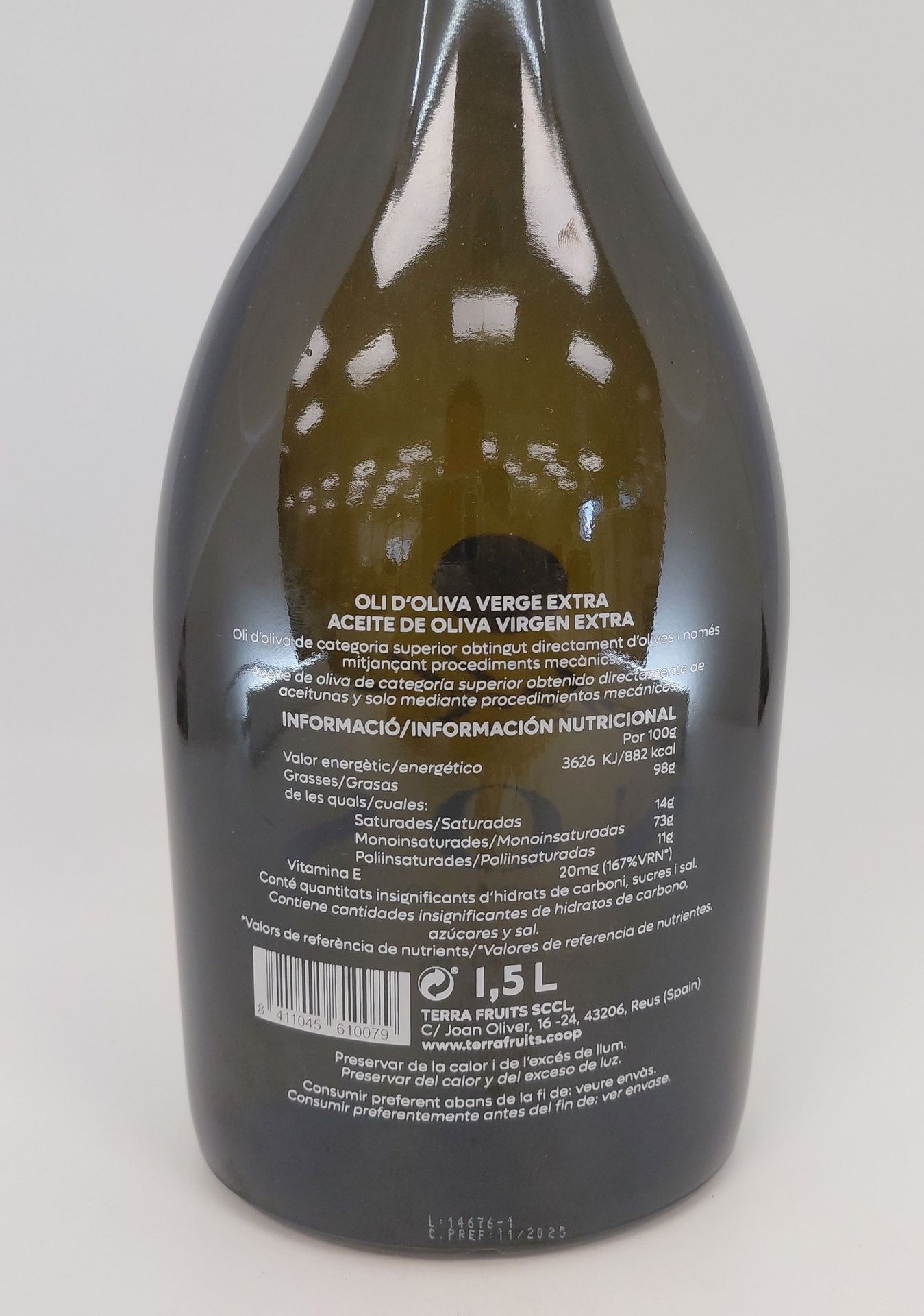 Aceite de Oliva Virgen Extra Arbequina Premium Magnum 1.5L NOS (DOP Siurana)
