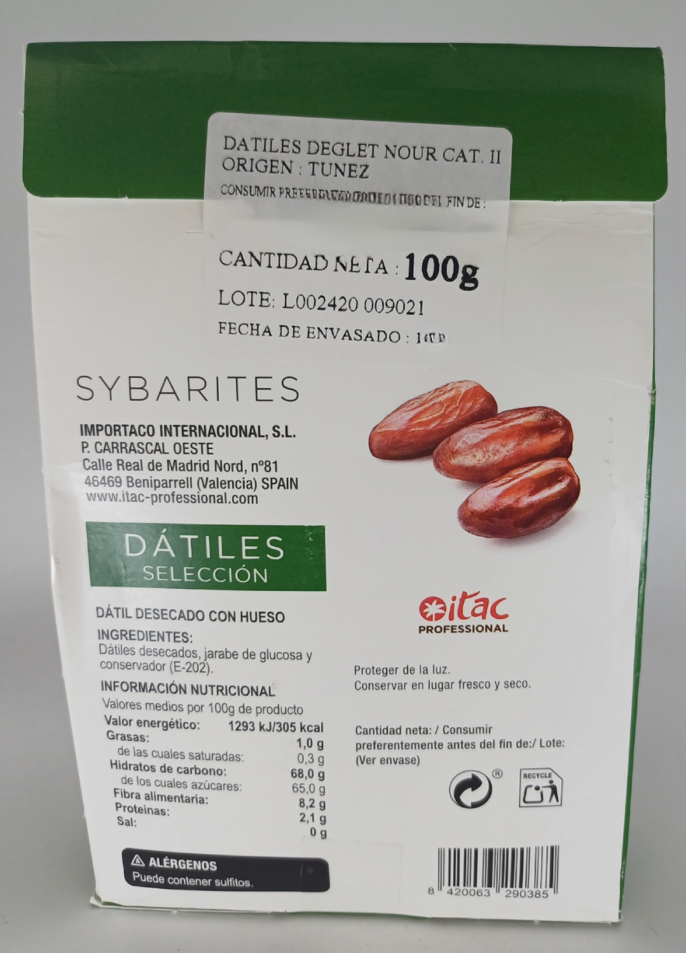 Estuche Dátiles de Túnez 100g SYBARITES