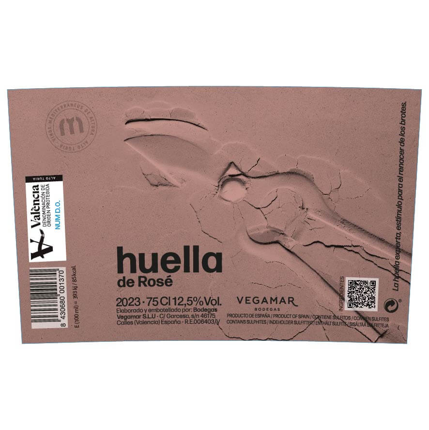 Botella Vino Rosado HUELLA de Merlot Rosé VEGAMAR