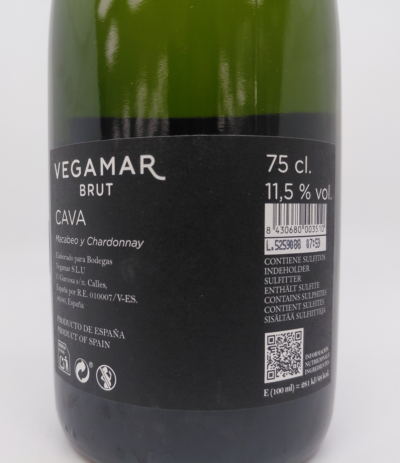Cava VEGAMAR Brut Cuvée Especial