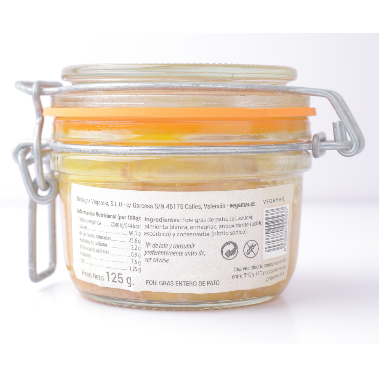 Tarro Foie Gras Entier de Pato 125g ÖND DE ANAS