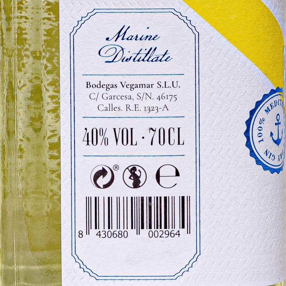 Ginebra Premium MAGARI BLOSSOM GIN Citrus &amp; Algae 70 cl