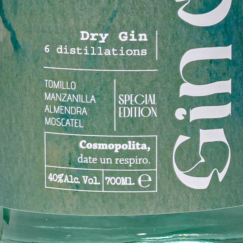 Botella Ginebra Premium GINCITY VALENCIA 70 cl "New Edition"