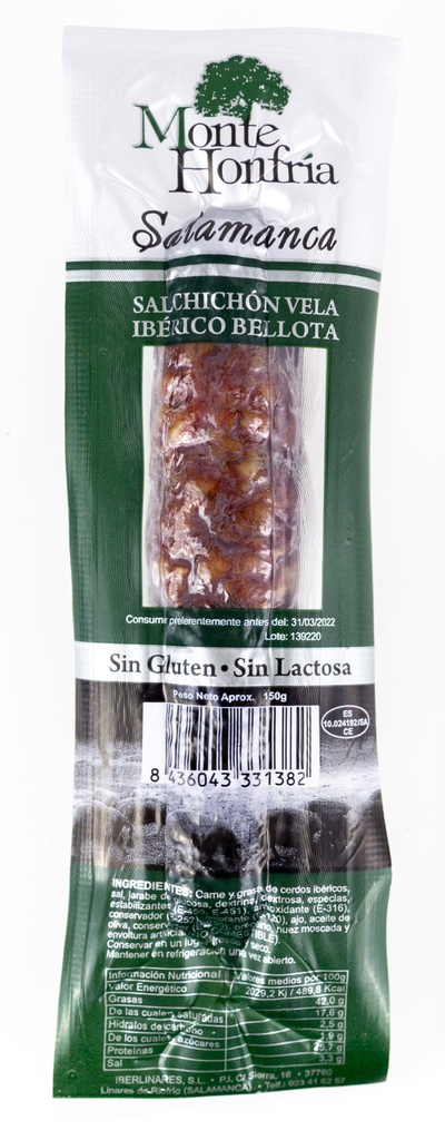 SALCHICHON IBERICO DE BELLOTA 150G APROX MONTEHONFRIA (SALAMANCA)