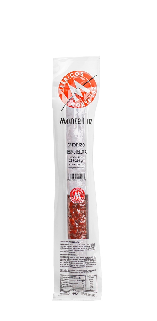 CHORIZO IBERICO DE BELLOTA 250 G APROX MONTELUZ