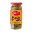 TARRO ACEITUNAS HOJIBLANCA VERDES SIN HUESO SERPIS 235G NETO