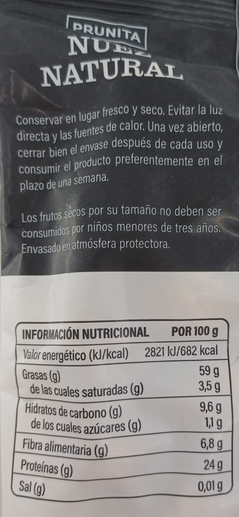 BOLSA NUEZ CASCARA SELECCION PRUNITA 150G