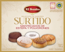 [7MSE15] SURTIDO MANTECADOS Y POLVORONES EL SANTO 150G