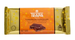 [6TCT15] TURRON CHOCOLATE CON LECHE CRUJIENTE  TRAPA 140G