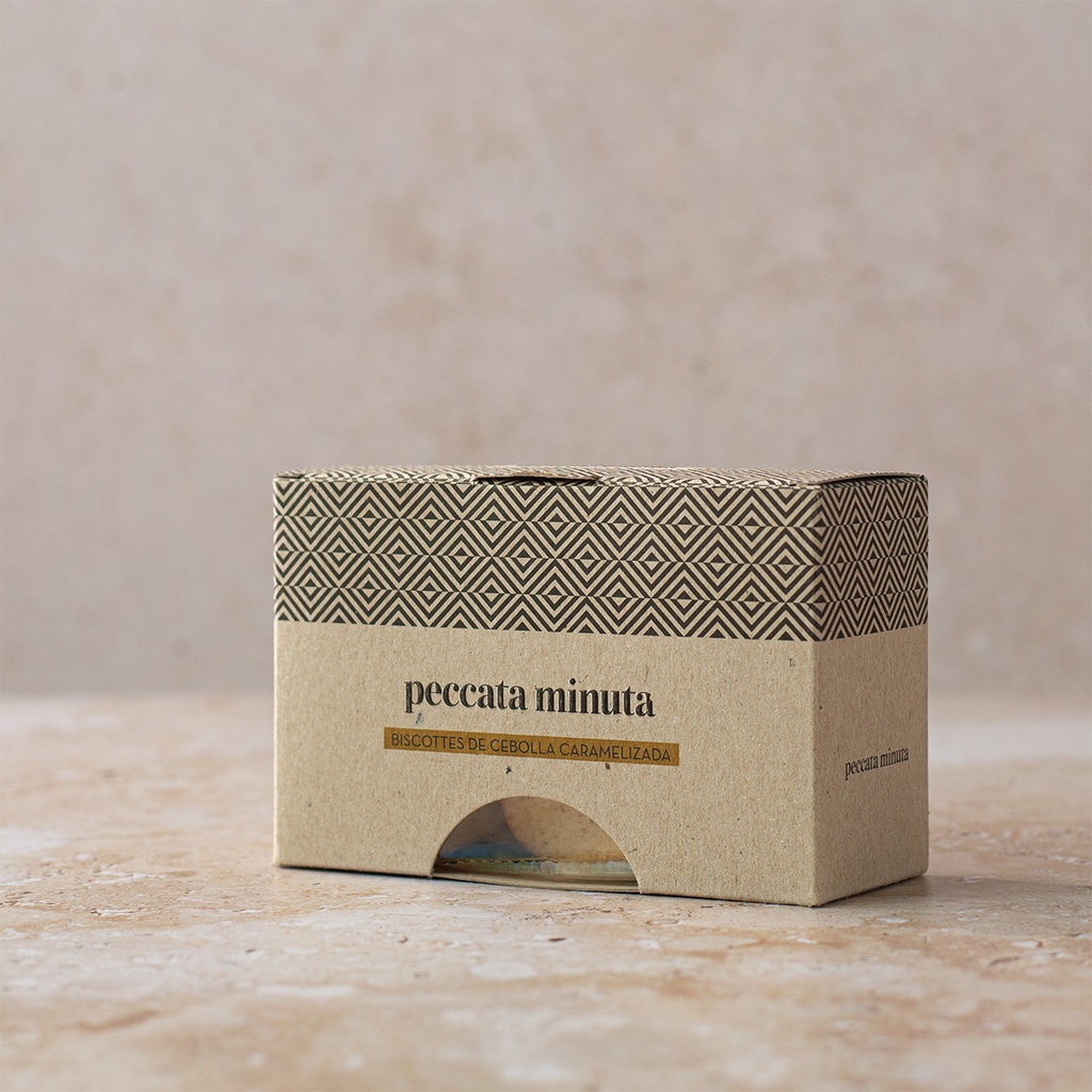 ESTUCHE BISCOTTES DE CEBOLLA CARAMELIZADA PECCATA MINUTA 50G