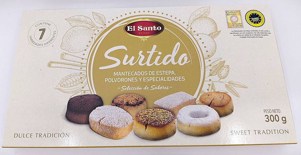 SURTIDO MANTECADOS Y POLVORONES EL SANTO (IGP ESTEPA) 300G
