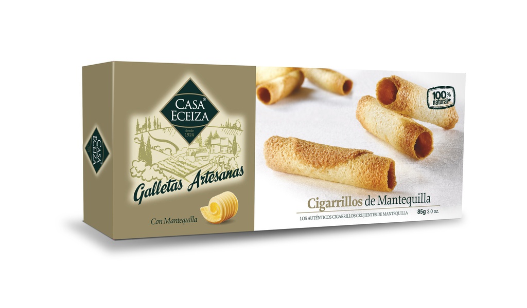 CIGARRILLOS MANTEQUILLA DE TOLOSA CASA ACEIZA 85G