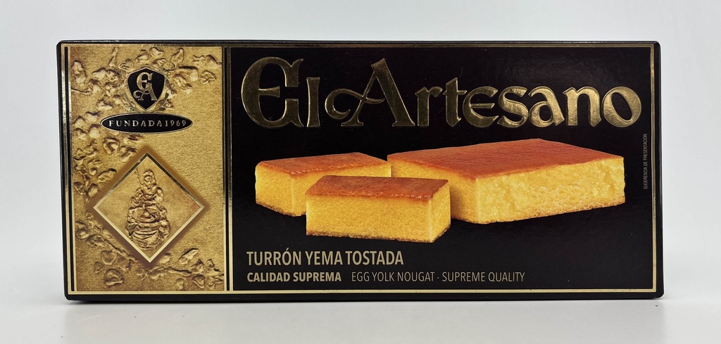 TURRON YEMA TOSTADA CALIDAD SUPREMA EL ARTESANO 150G
