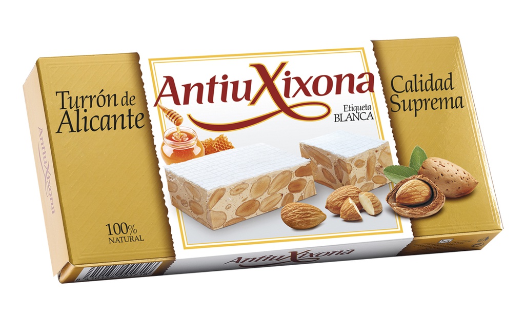 TURRON ALICANTE ETIQUETA BLANCA CALIDD SUPREMA 150G ANTIU XIXONA