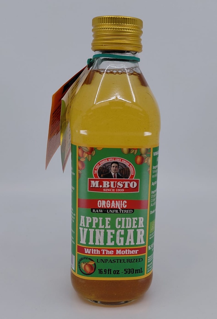 VINAGRE DE SIDRA MANZANA ECOLOGICO SIN FILTRAR 500ML M.BUSTO